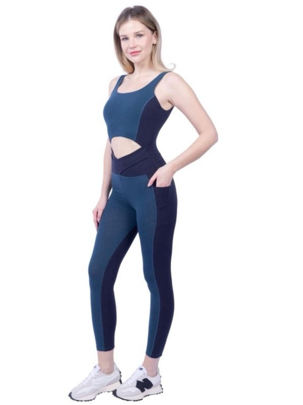 NWT LEZAT Navy & Oxblood Women’s Jumpsuit